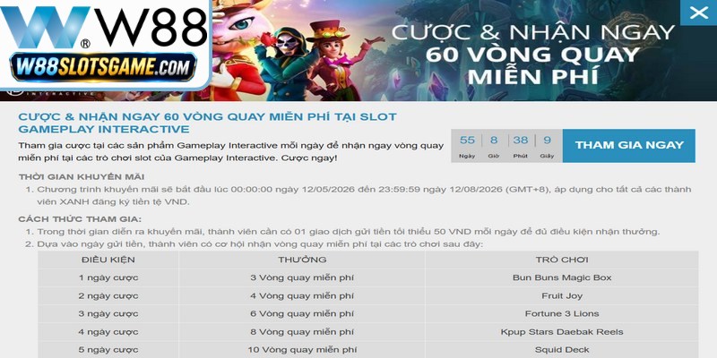 Khuyến Mãi W88 - CTKM Hấp Dẫn, Bùng Nổ Làng Giải Trí