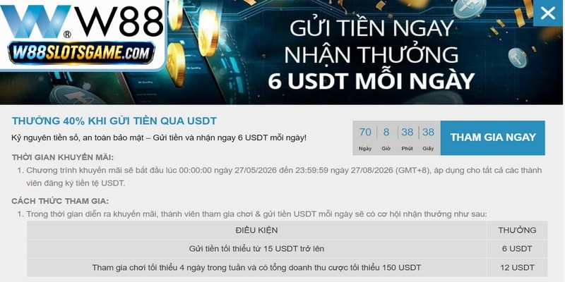 Khuyến Mãi W88 - CTKM Hấp Dẫn, Bùng Nổ Làng Giải Trí
